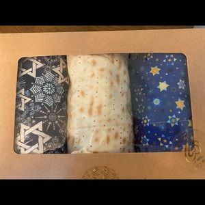 Handmade Burp Cloth Gift Set - Star of David ✡️ Matzah 🫓